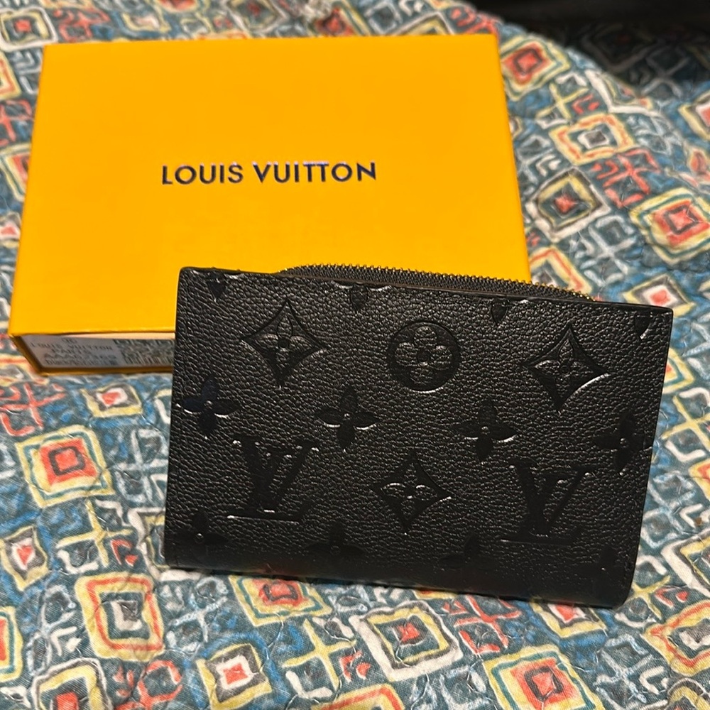 Black Monogram Card Holder